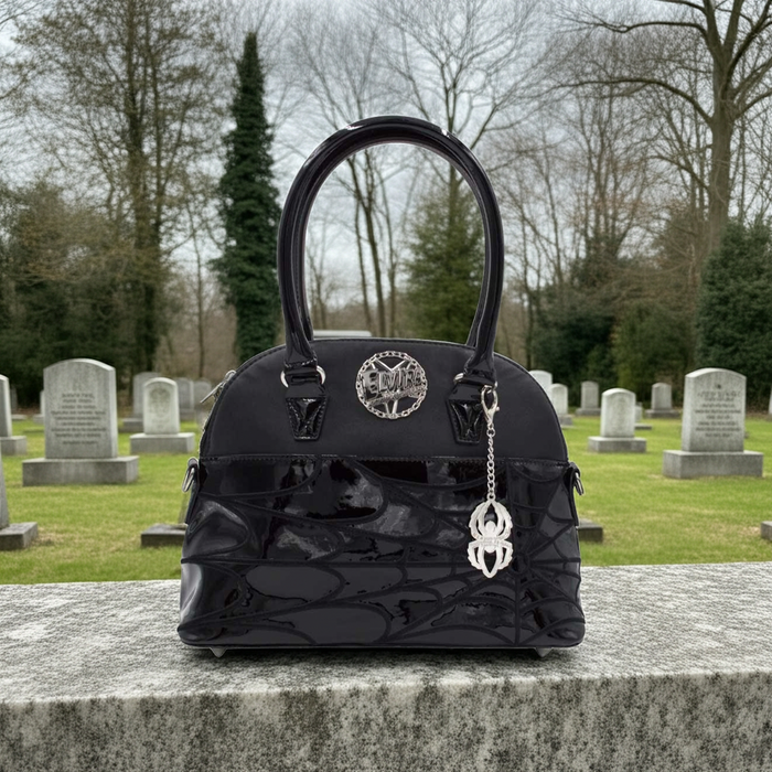 Black Web Elvira Macabre Mobile Purse