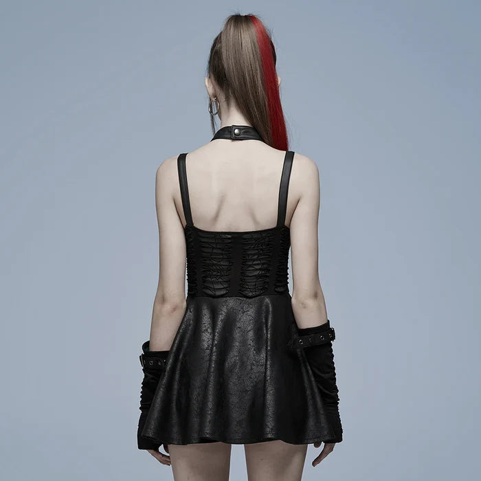 model showing back of dress