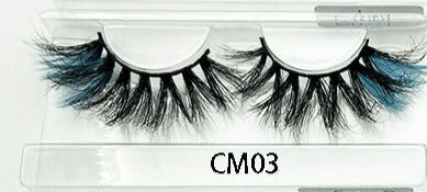 eyelashes on display