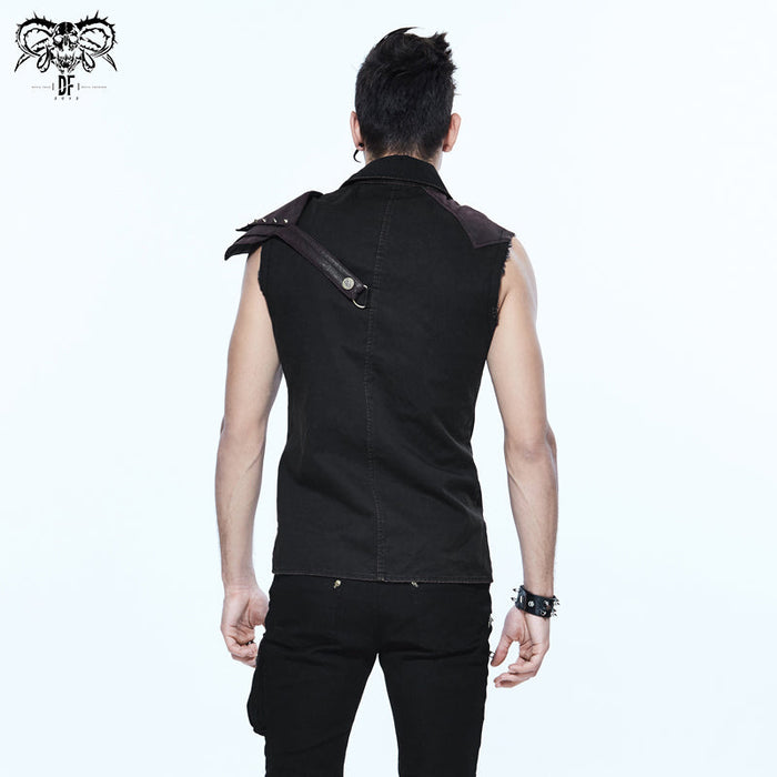 model showing back of vest