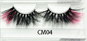 eyelashes on display