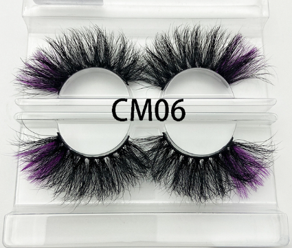 eyelashes on display