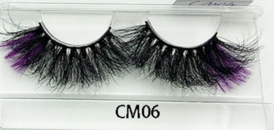 eyelashes on display