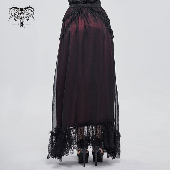 model showing back of skirt