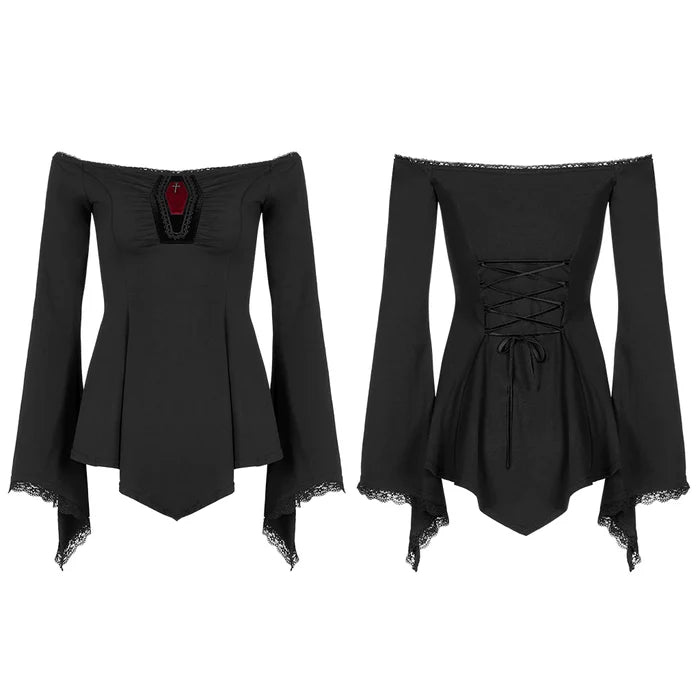 front and back of top on mannequin