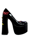 side of shoe on display