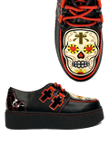 top and side of shoe