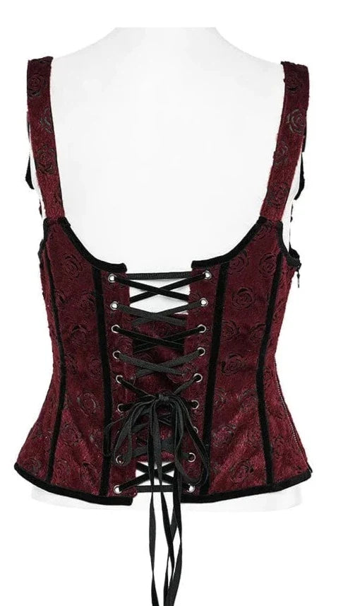 back of corset on display