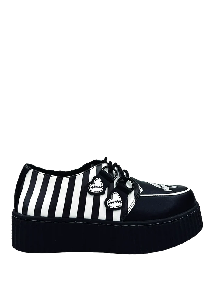 side of shoe on display