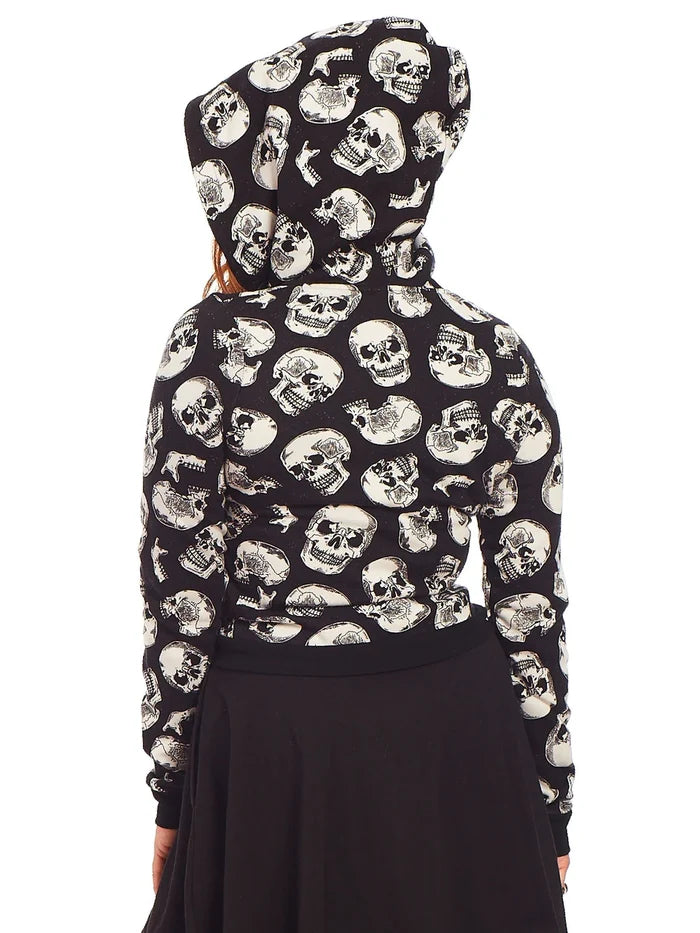 model showing back of hoodie