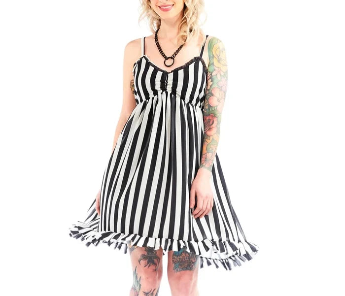 model showing front of dress