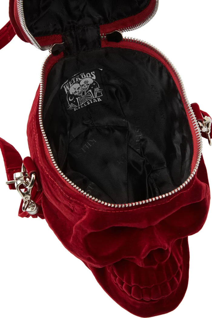 inside of bag on display