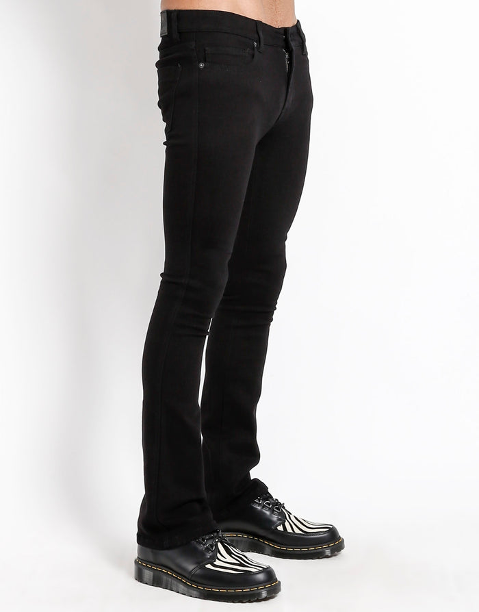 model showing side of jeans