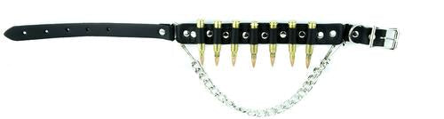 .223 brass bullet bootstrap with chain underneath