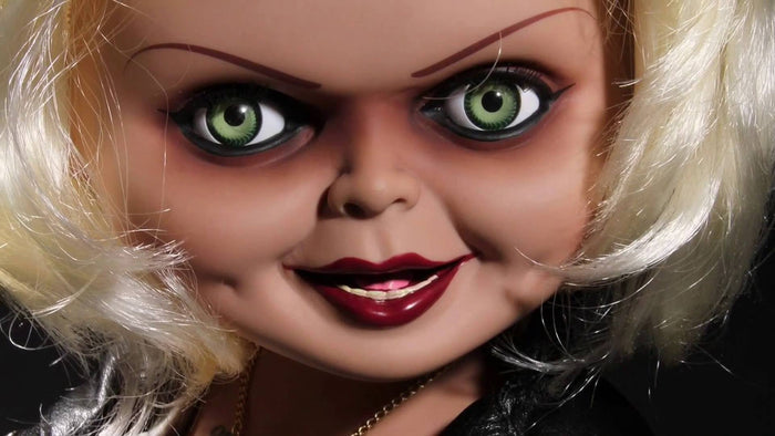 up close details of doll's eyes
