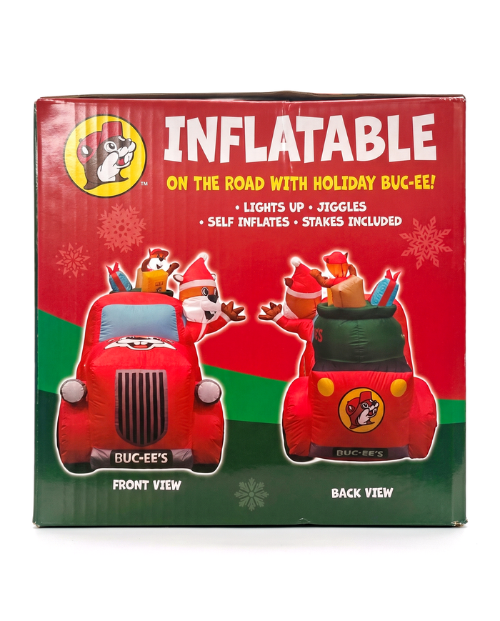 Red inflatable truck - 72" long, 49" high, 47" wide