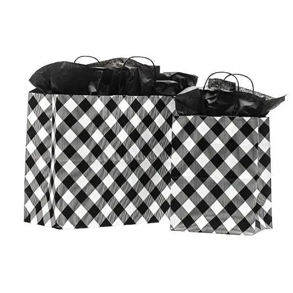 Buffalo Plaid Paper Shopping Bags - Mac Paper Supply