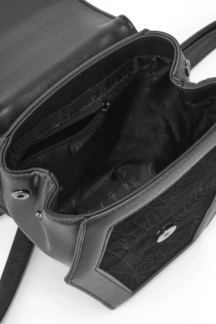 inside of bag on display