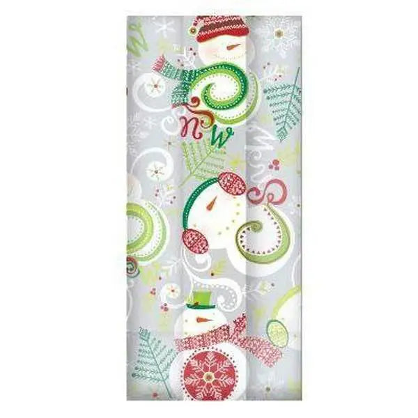 Cello Bag - Swirling Snowman - Mac Paper Supply