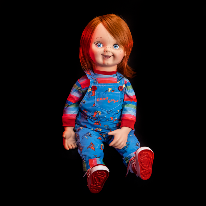 front of doll on display