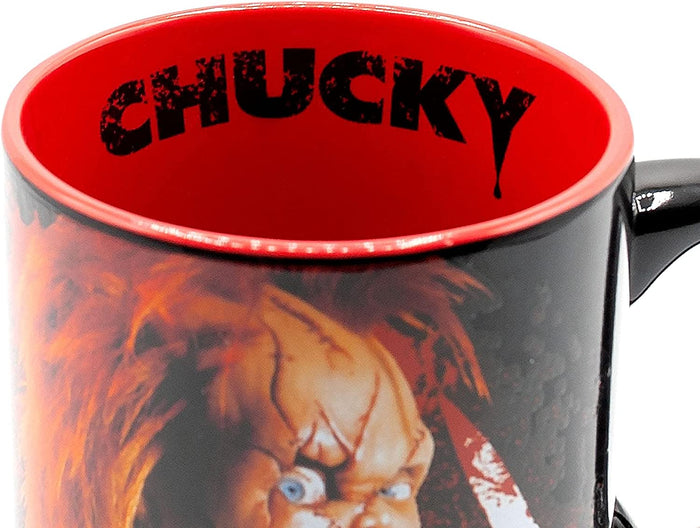 inside of mug on display