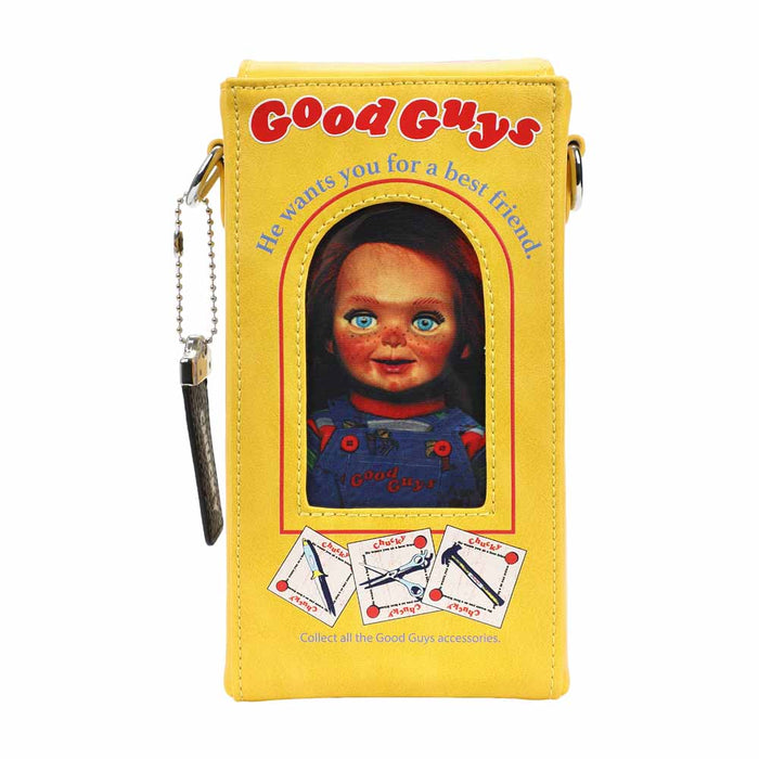 front of bag on display