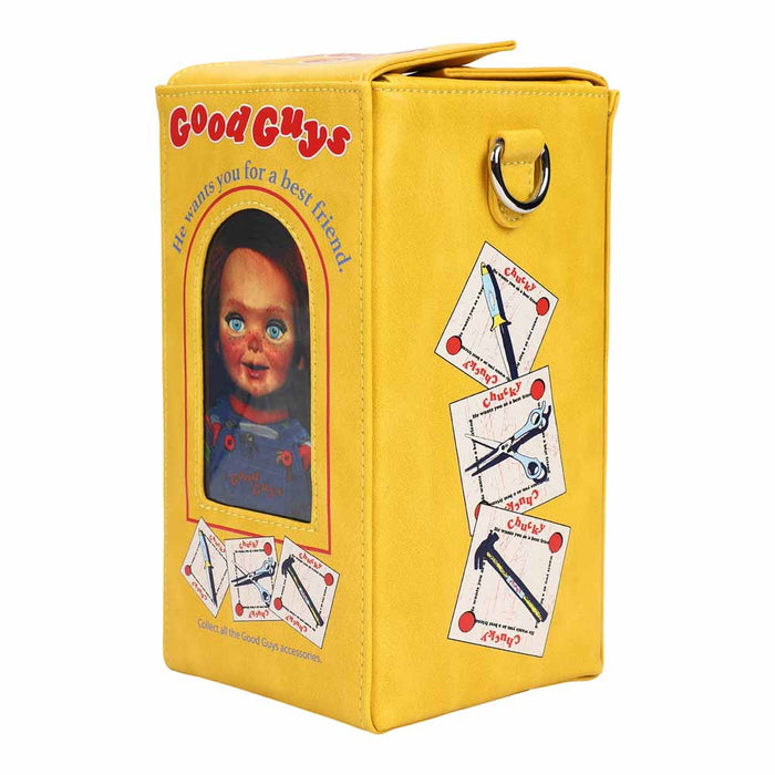 side of bag on display