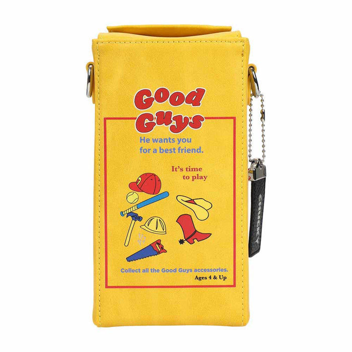 side of bag on display