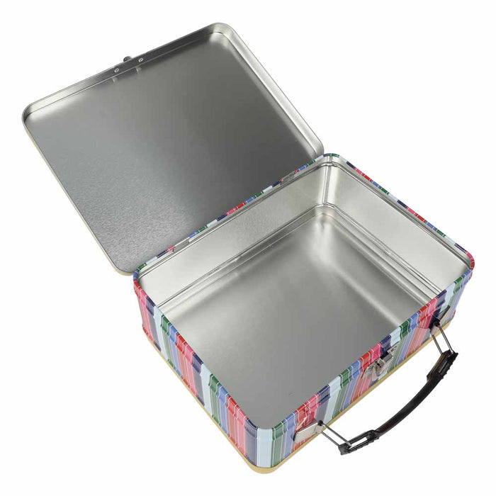 inside of lunch box on display
