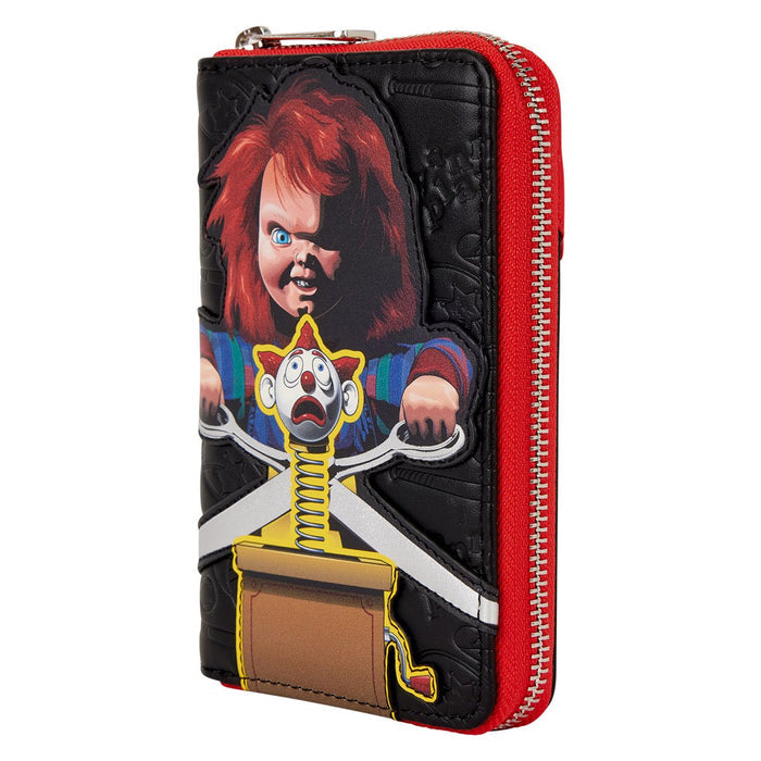 front of wallet on display with white background