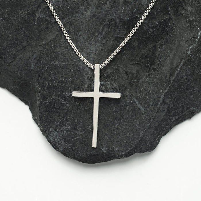 Close up shot of the Classic Cross Necklace in Sterling Silver | Gifts against human trafficking