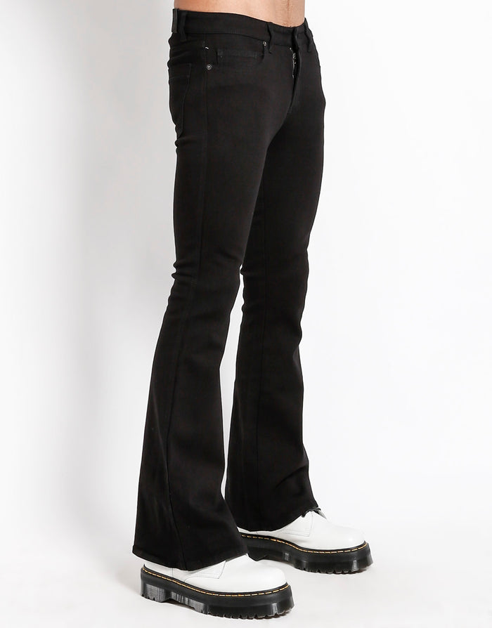 model showing side of jeans