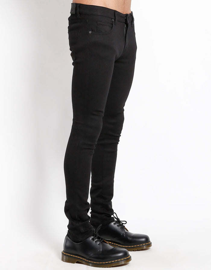 model showing side of jeans