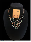 Copper and Green Necklace Set