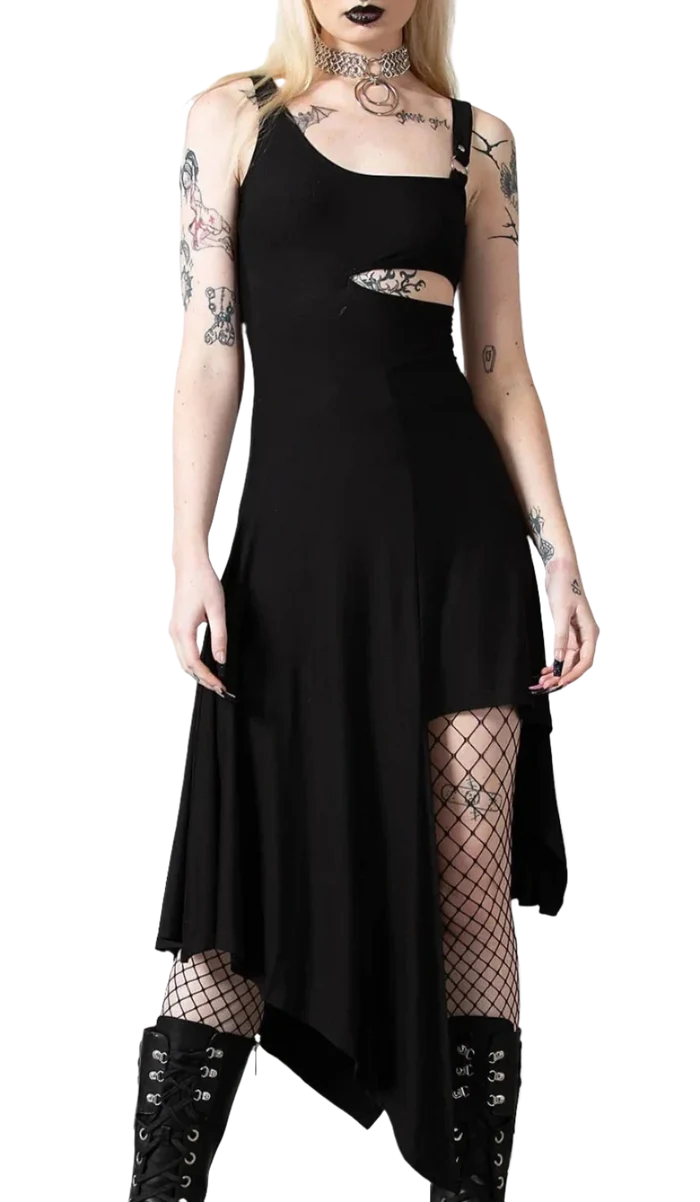 model showing front of dress