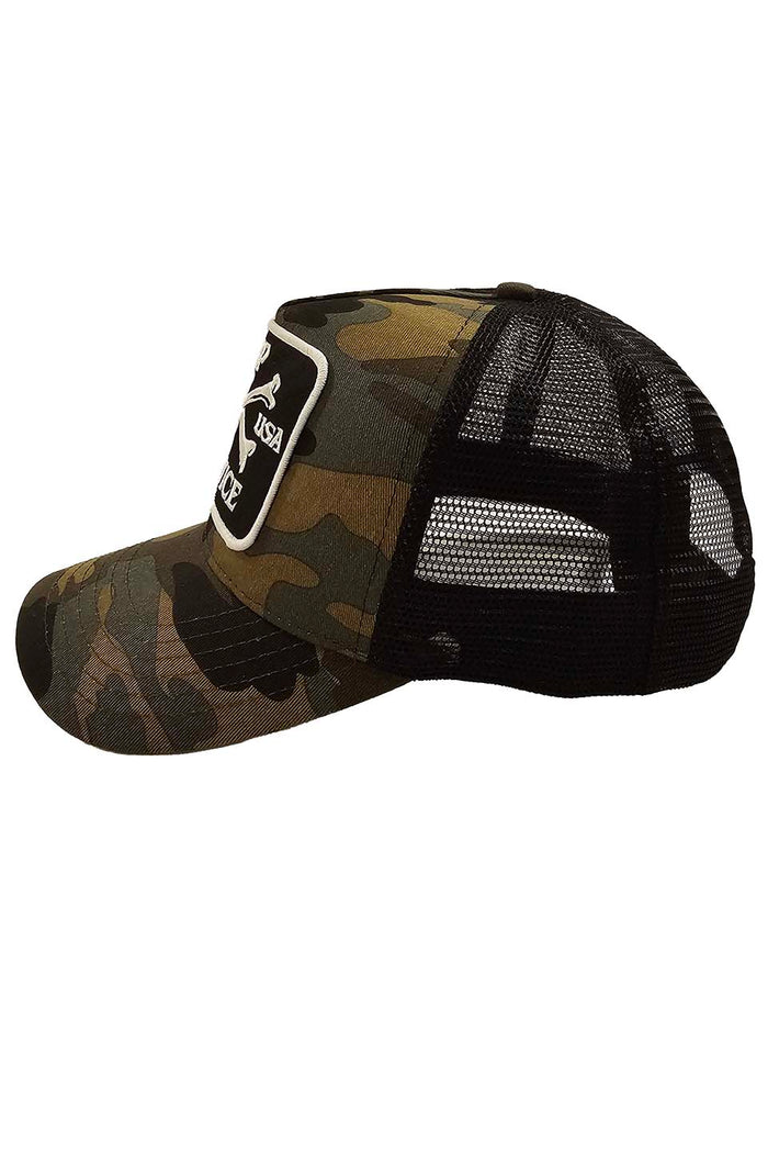 side of hat on display