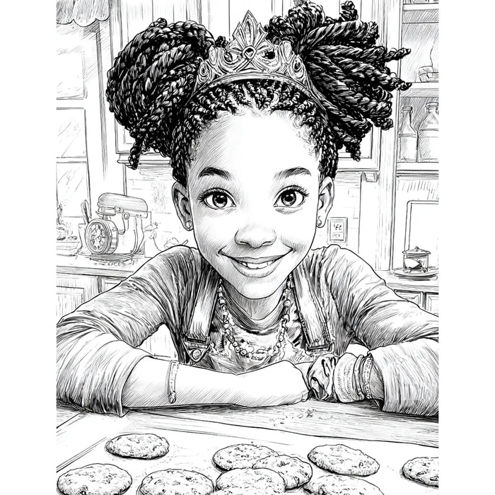Crowns and Curls Coloring Book