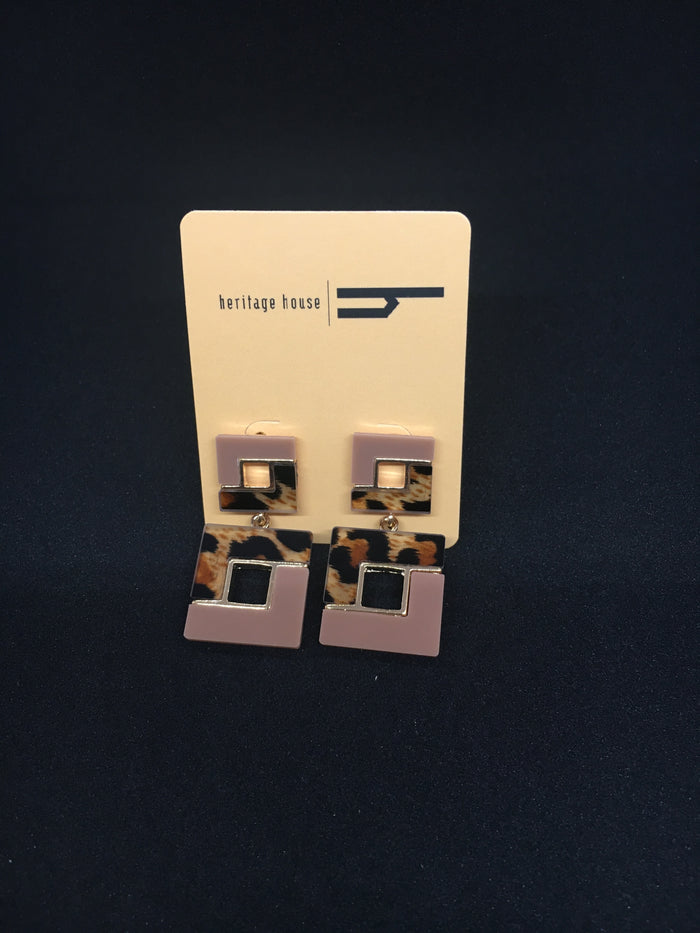 Cubist Tortoise Shell Earrings
