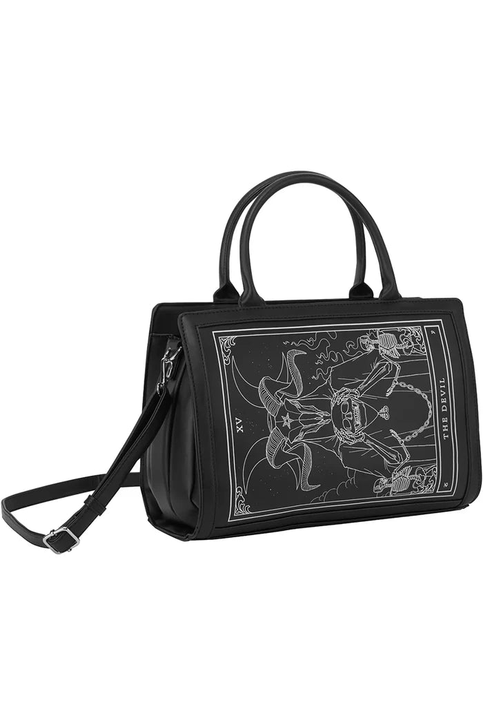 front of purse on display