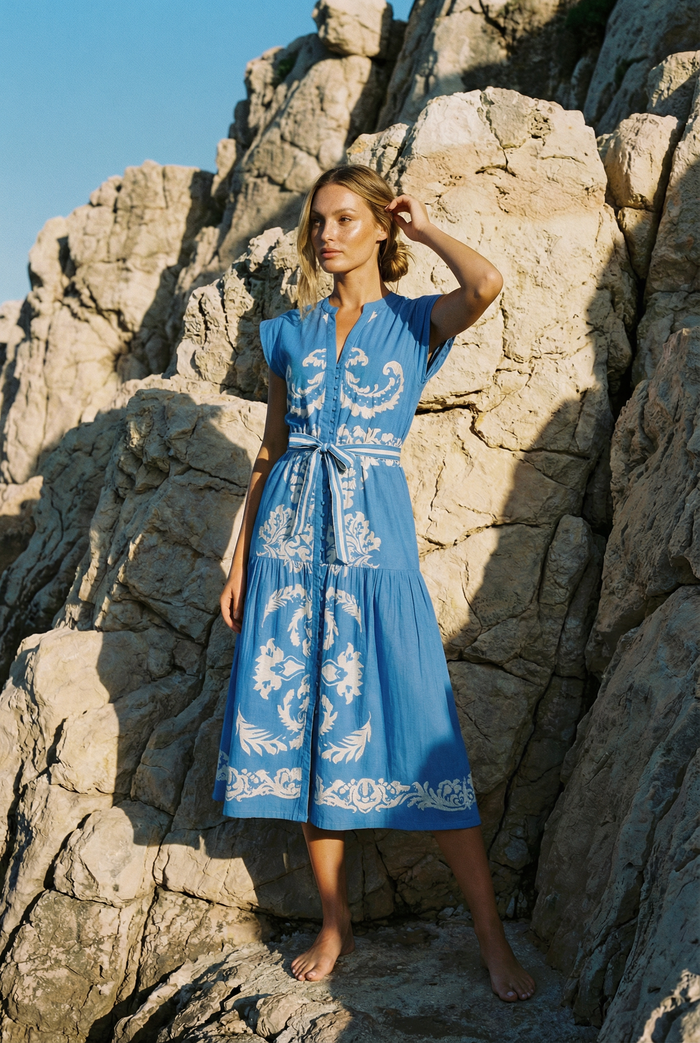 DAISY BOO MIDI DRESS | Jewel Capri Blue