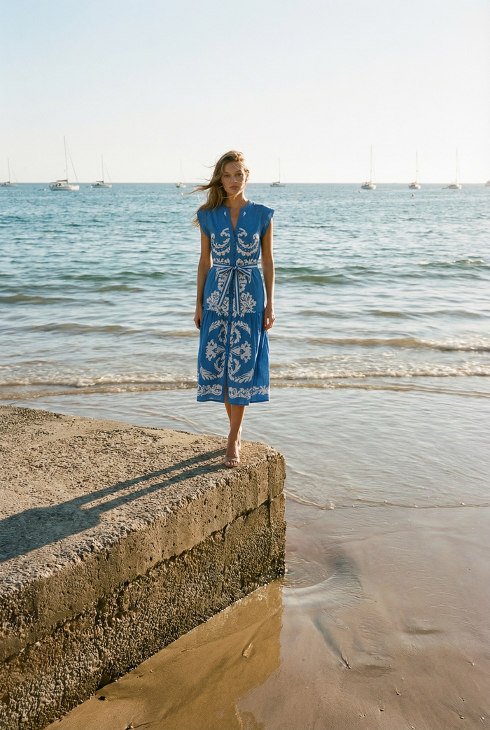 DAISY BOO MIDI DRESS | Jewel Capri Blue