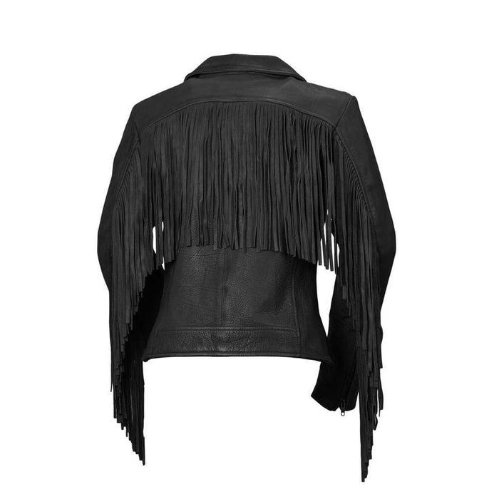 back of jacket on display