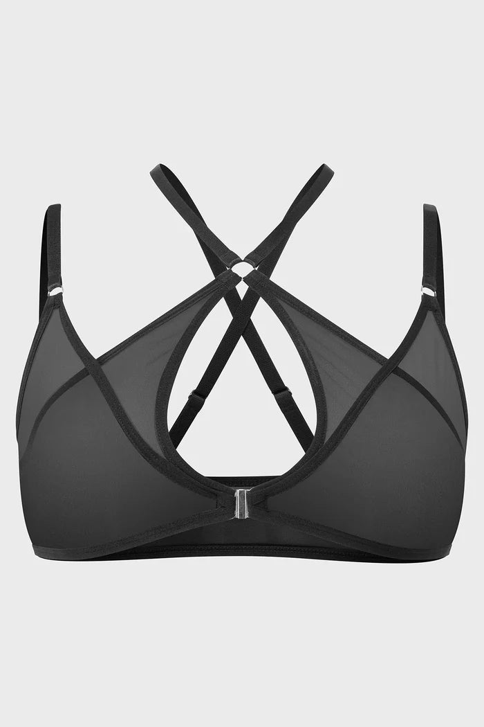 front of bra on display