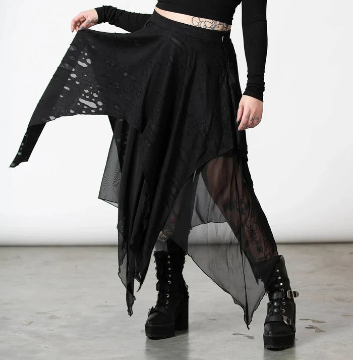 model showing front of skirt