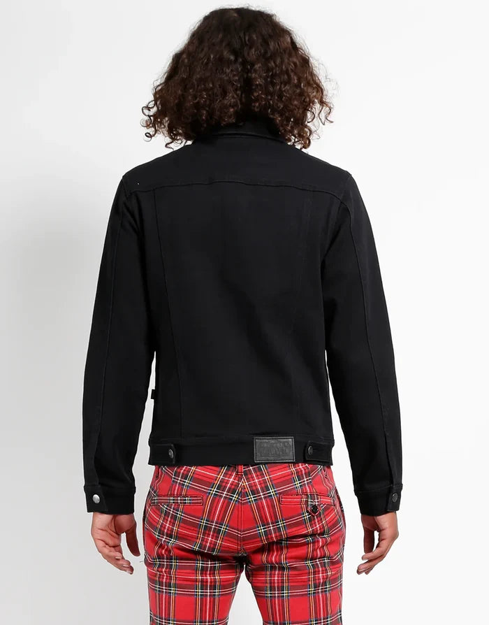 model showing back of jacket