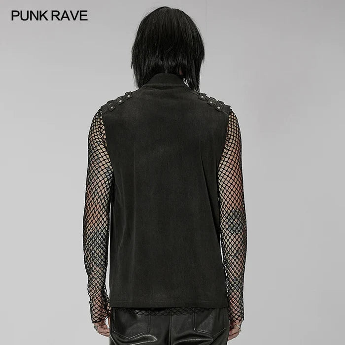 model showing back of vest