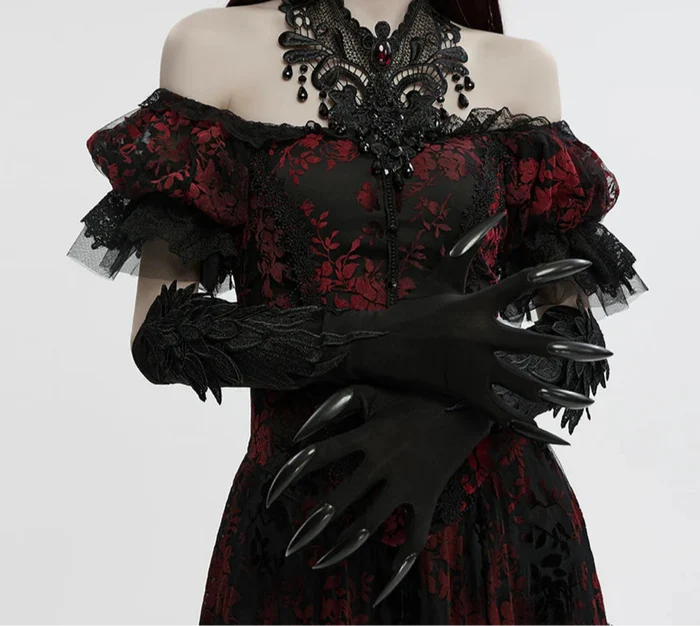 model wearing gloves