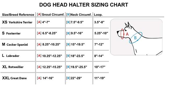 Dog Head Collar Halter Brown 5 Sizes
