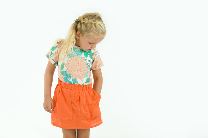 Double Gauze Solid, Persimmon Orange
