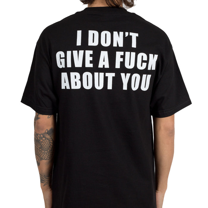 model showing back of shirt